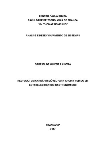 Capa do documento